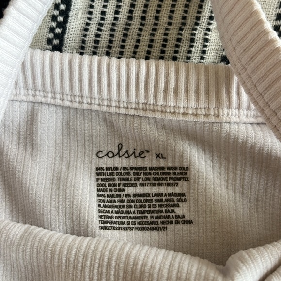 White Ribbed Crop Top - Picture 2 of 3